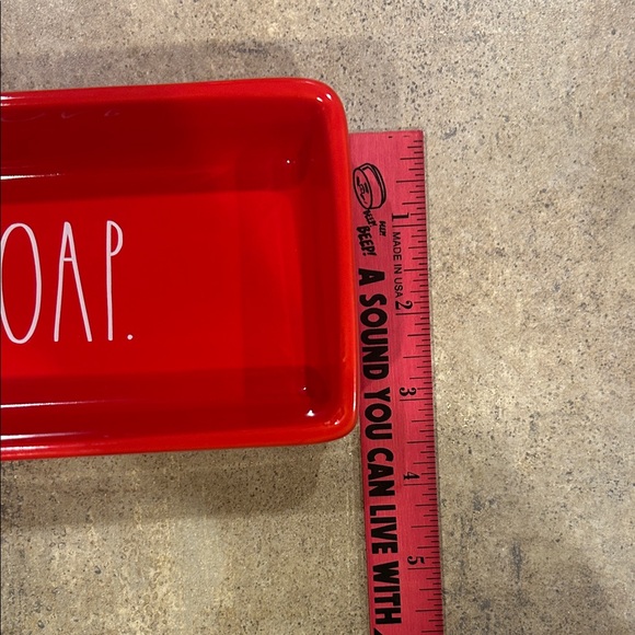 Rae Dunn Red “SOAP.” Ceramic Dish – Excellent Like-New Condition - Picture 3 of 5